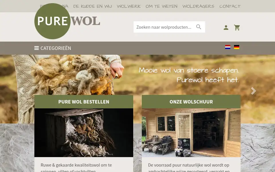 Screenshot of purewol.nl