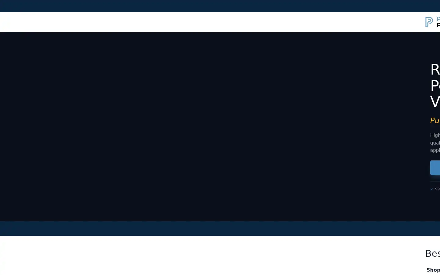 Screenshot of puritypeptides.ca