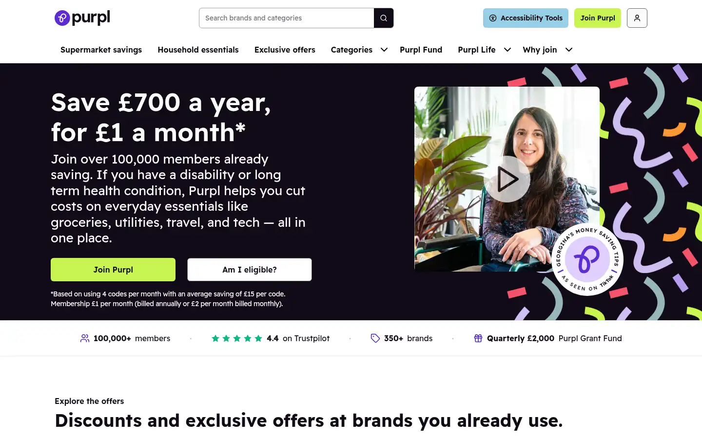 Screenshot of purpldiscounts.com