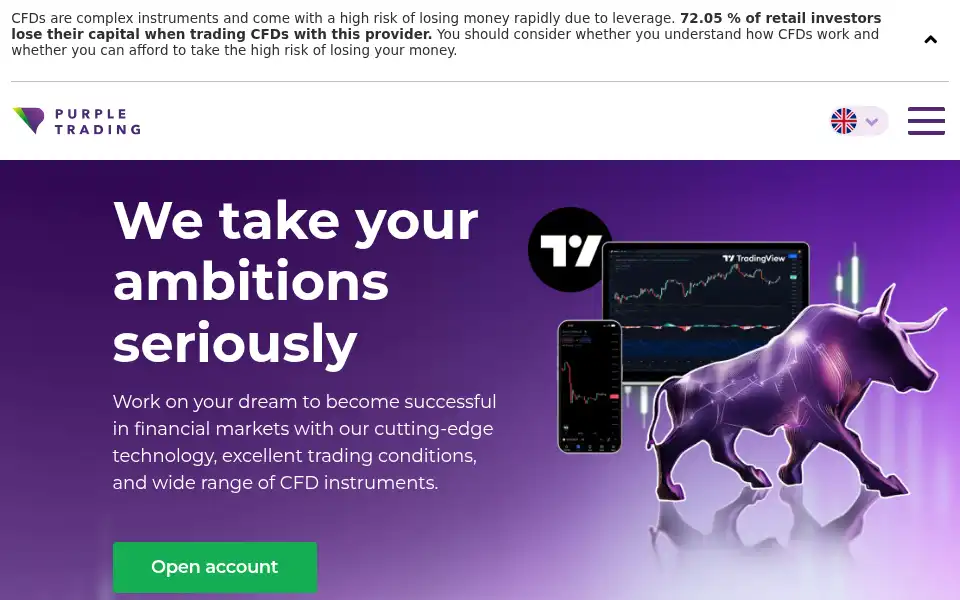 Screenshot of purple-trading.com