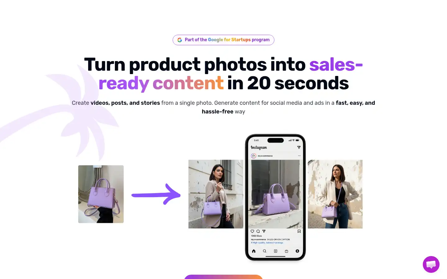 Screenshot of purplepalm.ai