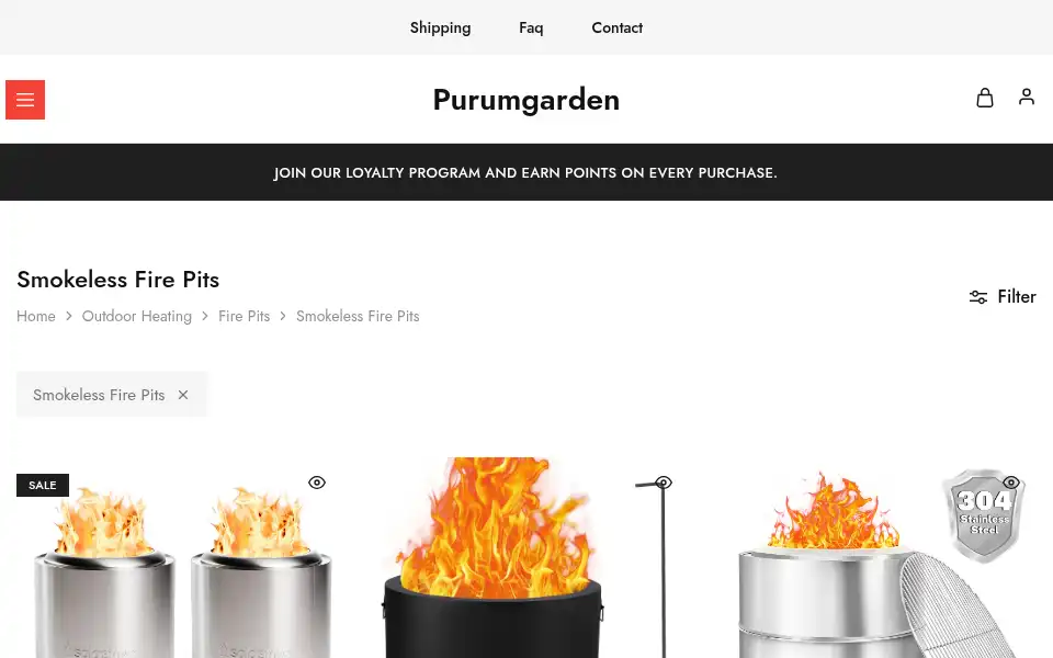 Screenshot of purumgarden.co.uk