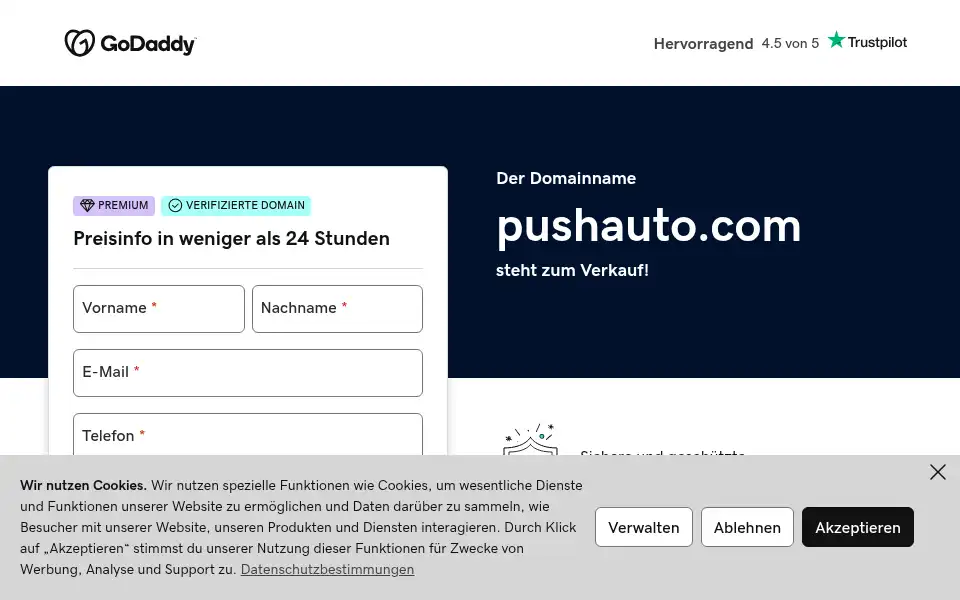 Screenshot of pushauto.com