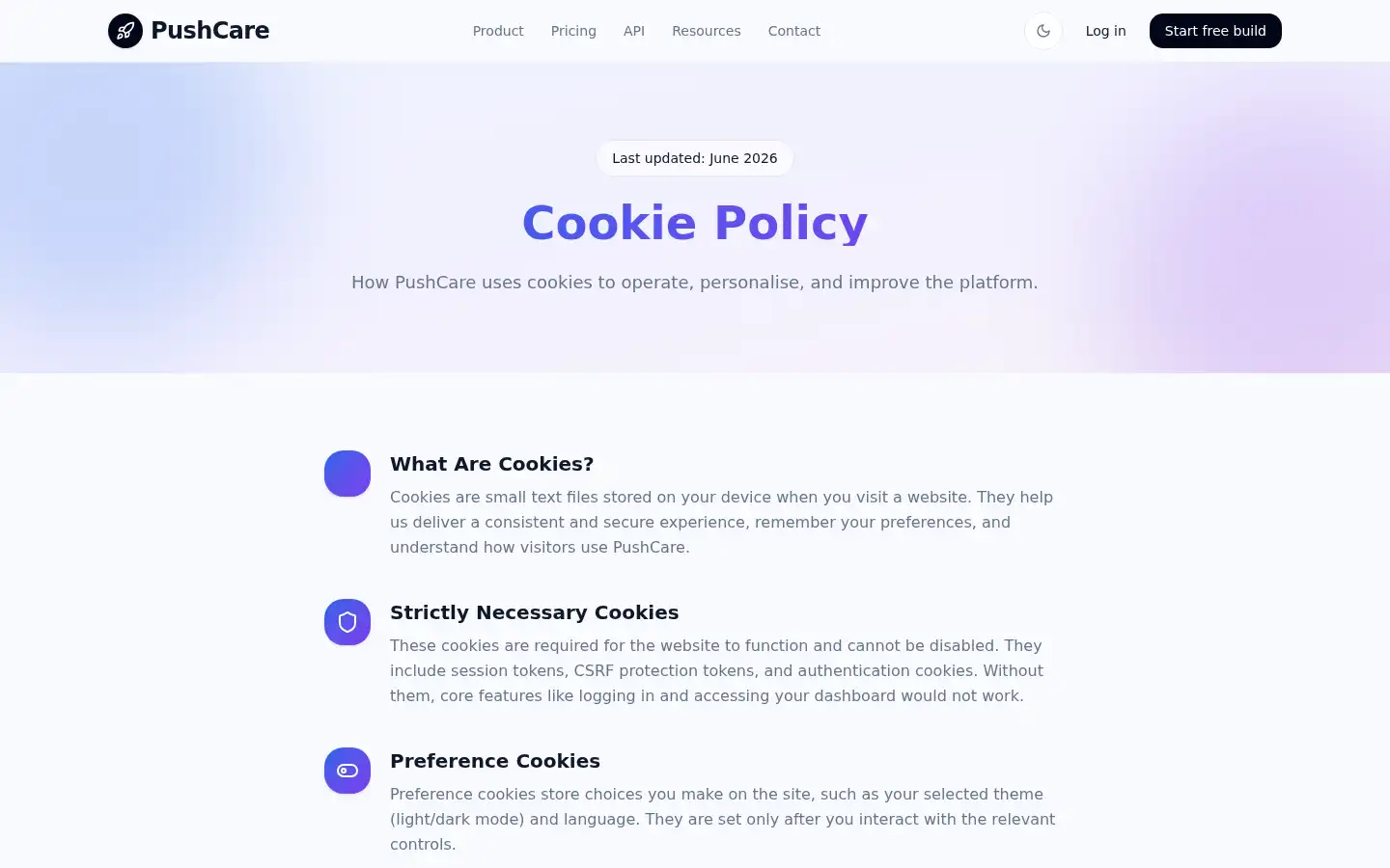 Screenshot of pushcare.net
