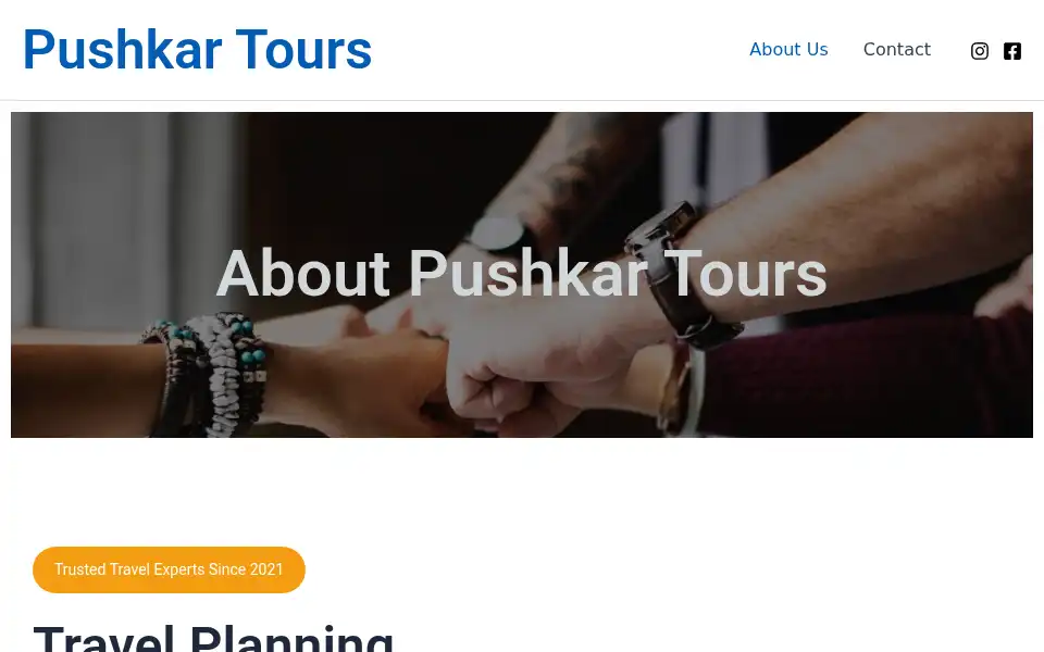Screenshot of pushkartours.co.in