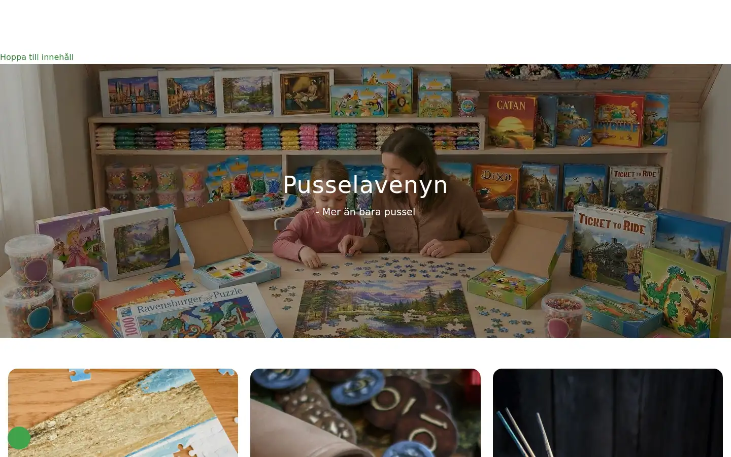 Screenshot of pusselavenyn.se