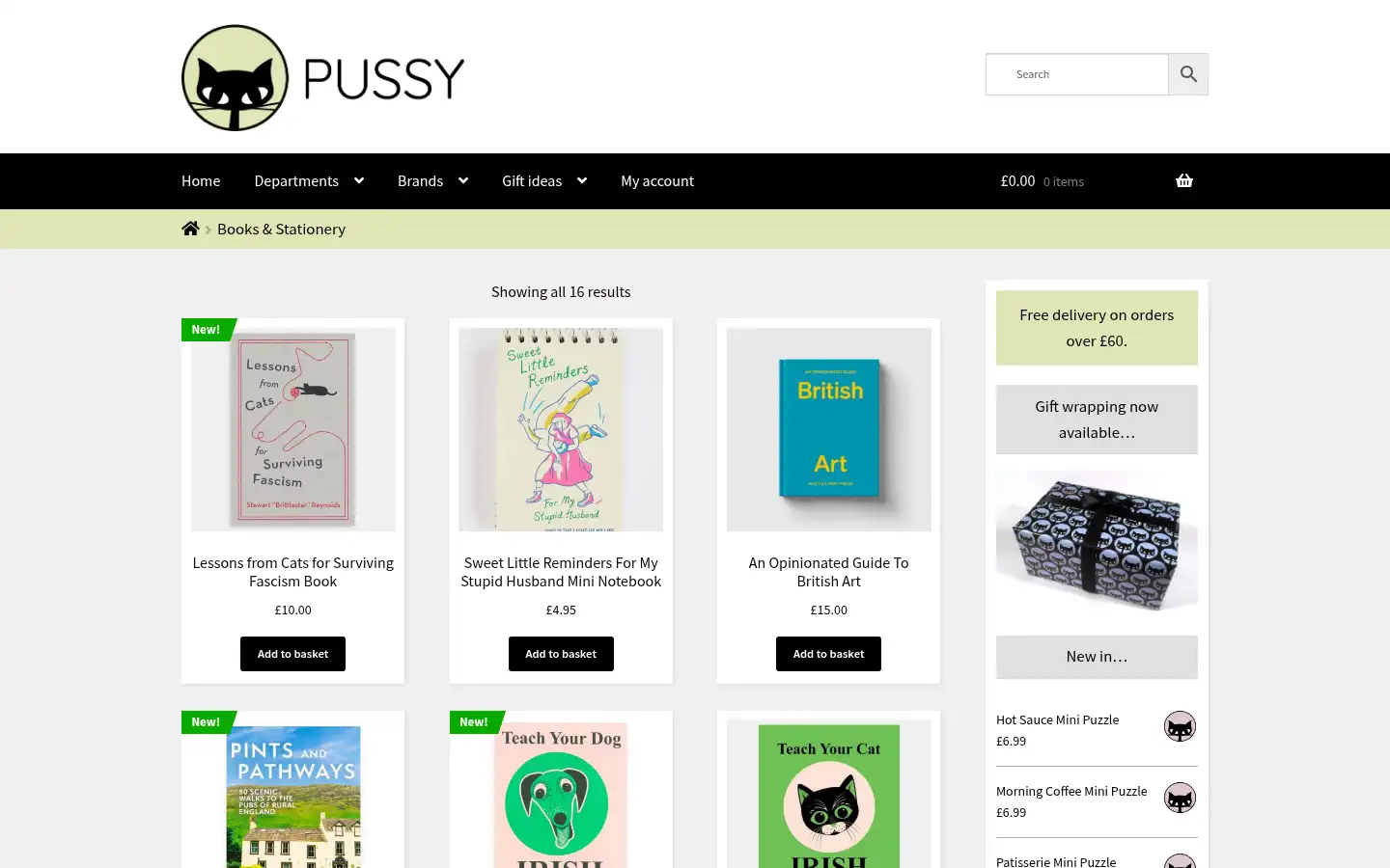 Screenshot of pussyhomeboutique.co.uk