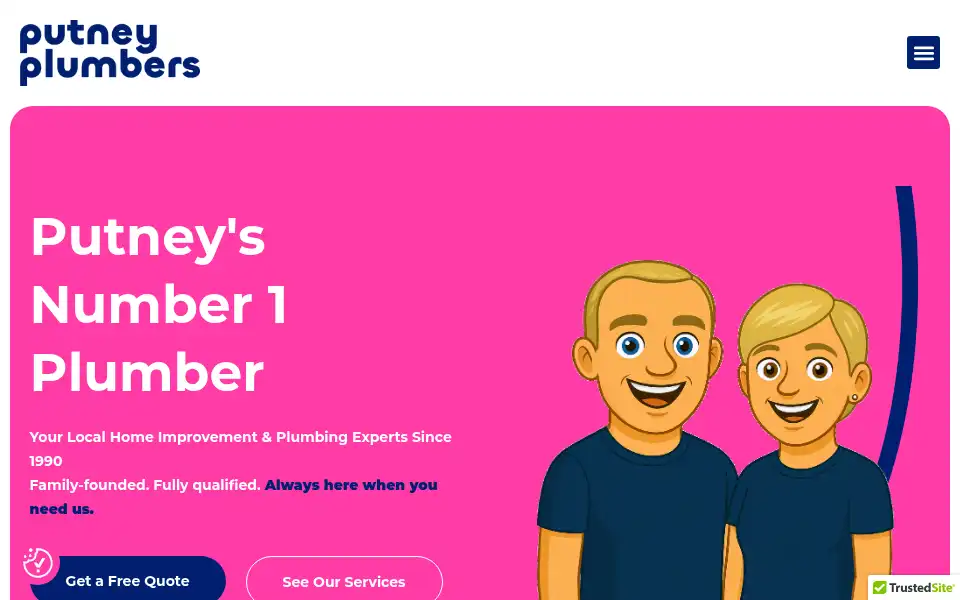 Screenshot of putneyplumbers.com