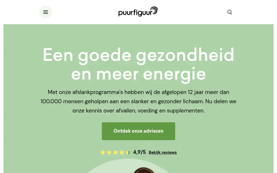 Screenshot of puurfiguur.nl