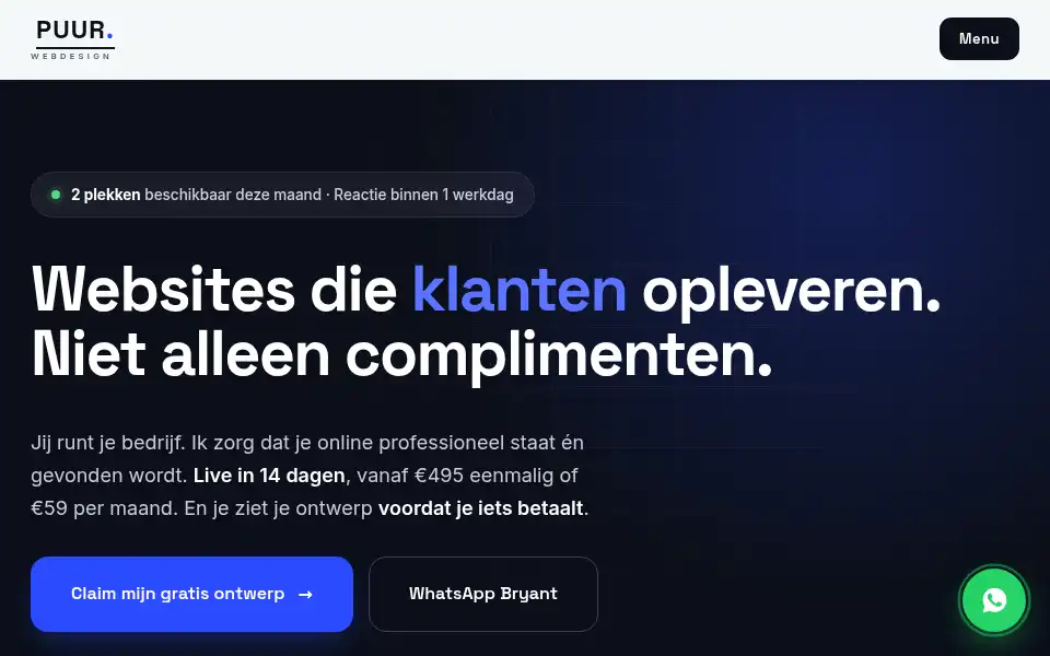 Screenshot of puurwebdesign.com