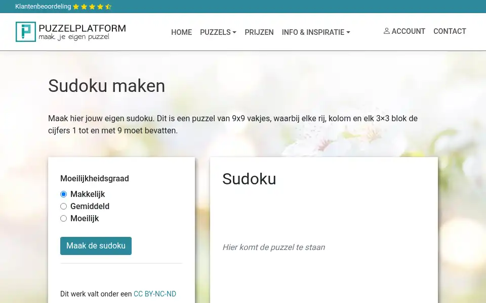 Screenshot of puzzelplatform.nl