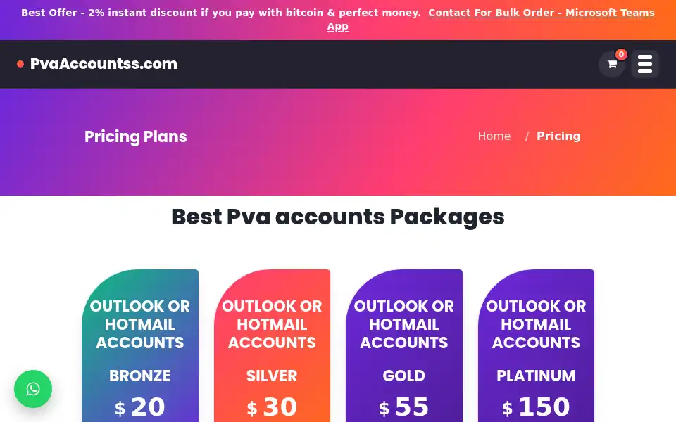 Screenshot of pvaaccountss.com