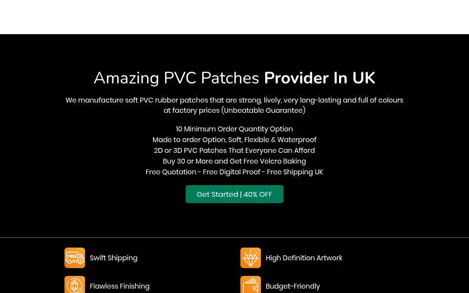 Screenshot of pvcpatches.co.uk