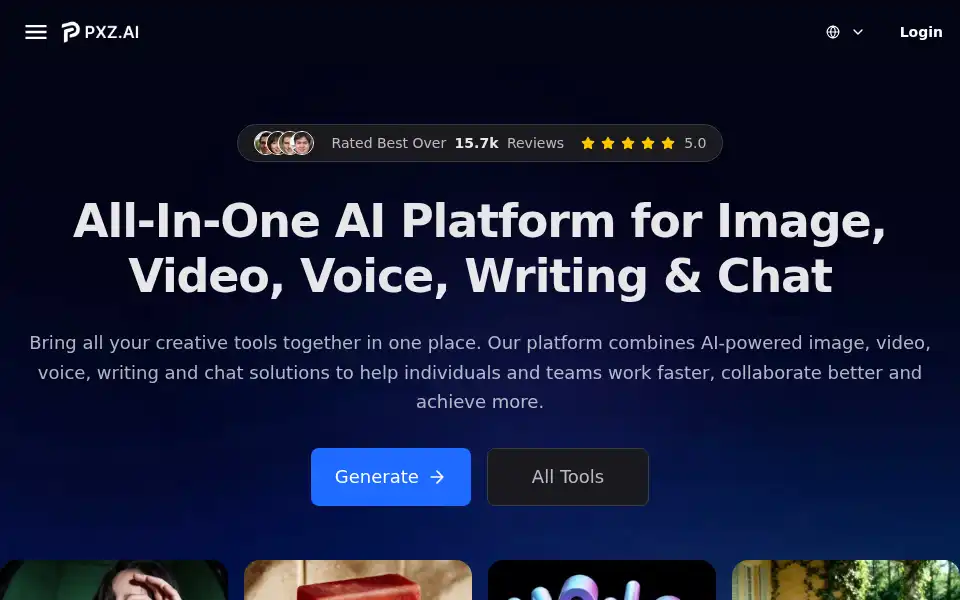 Screenshot of pxz.ai
