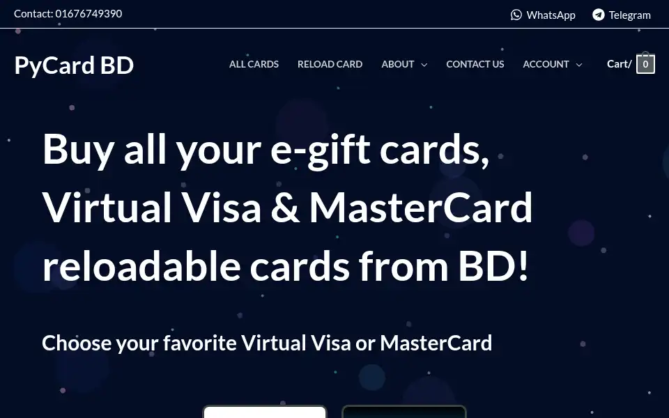 Screenshot of pycardbd.com