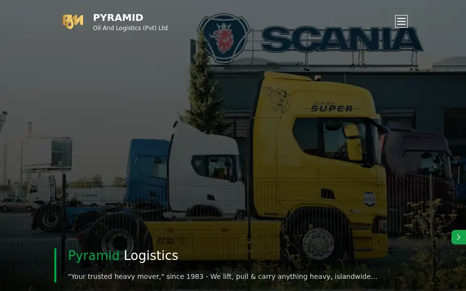 Screenshot of pyramidlogistics.lk