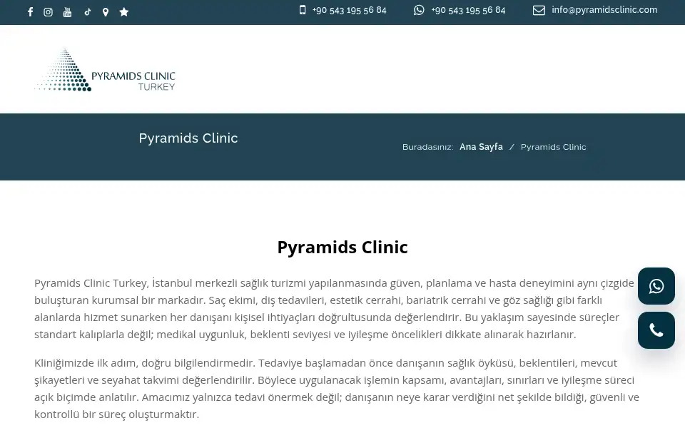 Screenshot of pyramidsclinic.com