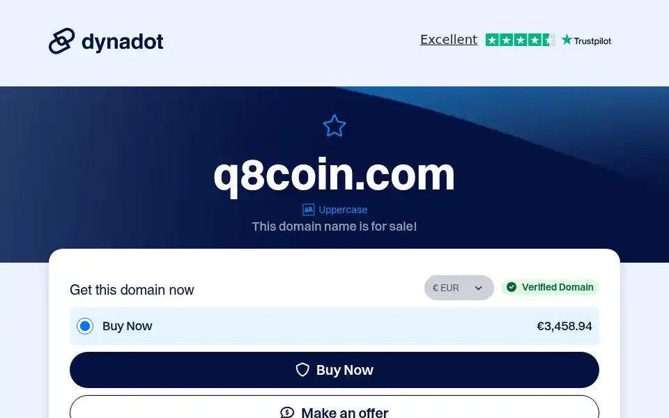 Screenshot of q8coin.com