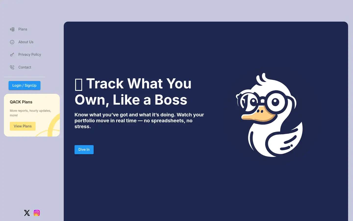 Screenshot of qack.info