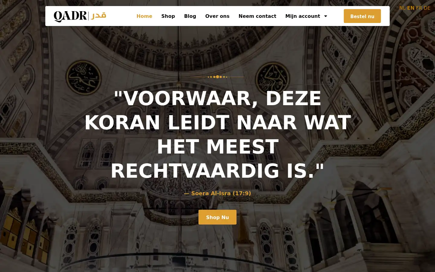 Screenshot of qadr.nl