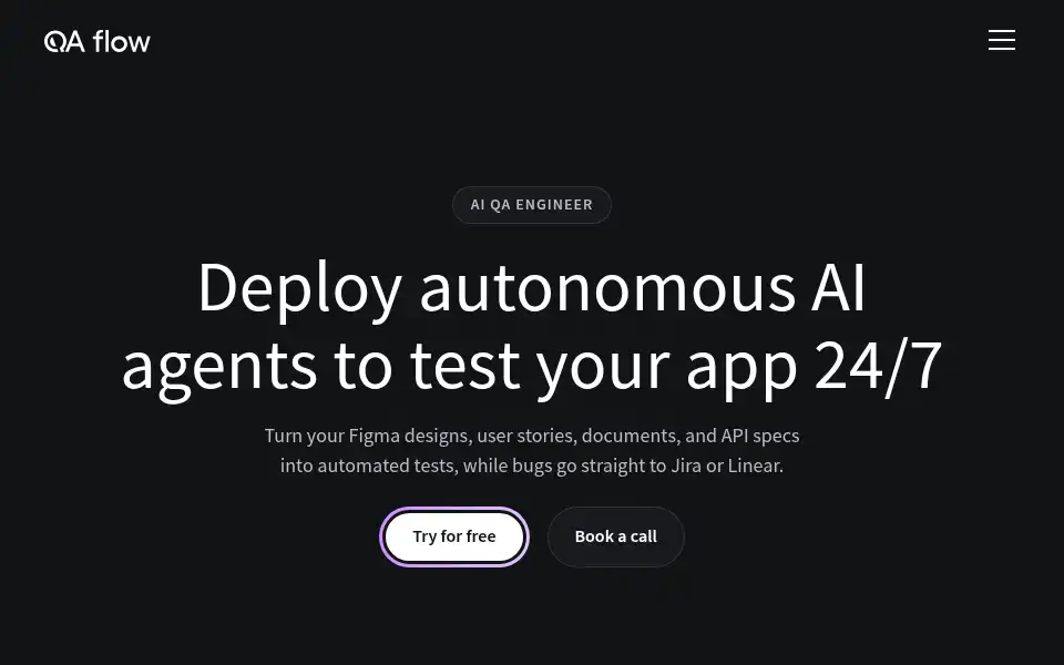 Screenshot of qaflow.com
