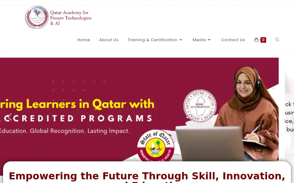 Screenshot of qaftai.com