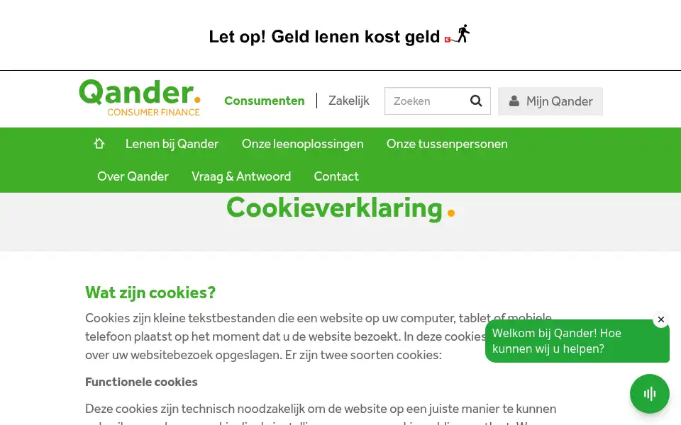Screenshot of qander.nl