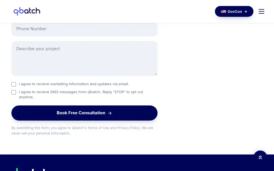 Screenshot of qbatch.com
