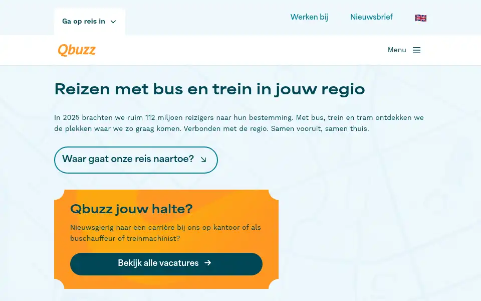 Screenshot of qbuzz.nl