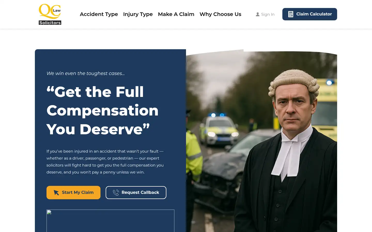 Screenshot of qc-law.co.uk