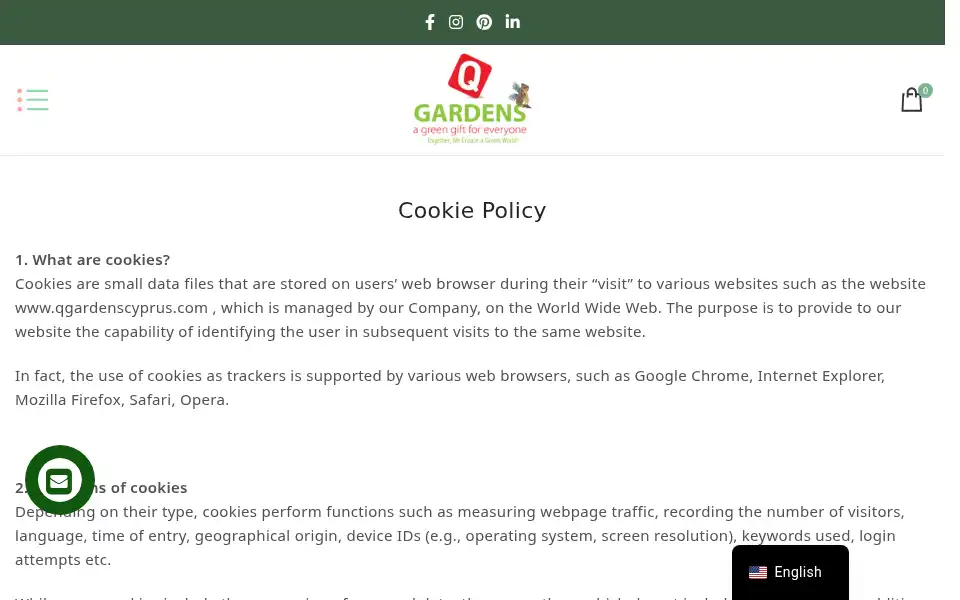Screenshot of qgardenscyprus.com