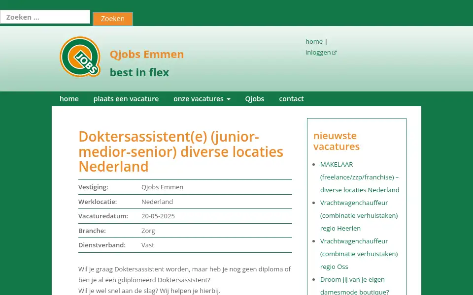 Screenshot of qjobs.nl