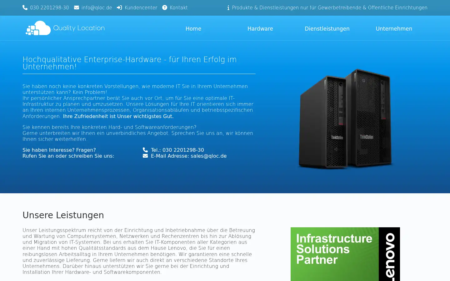 Screenshot of qloc.de