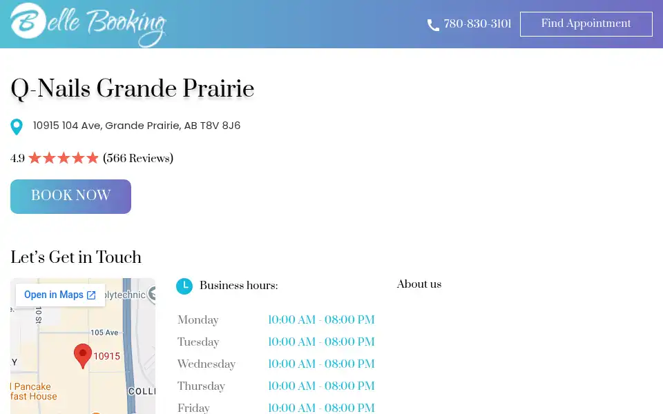 Screenshot of qnailsgp.com