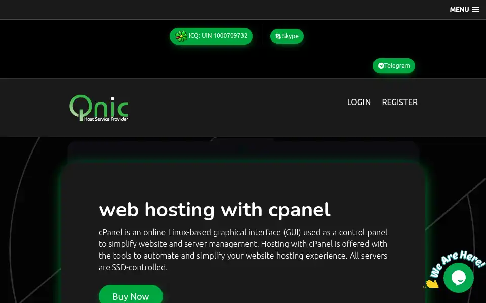 Screenshot of qnicithost.com