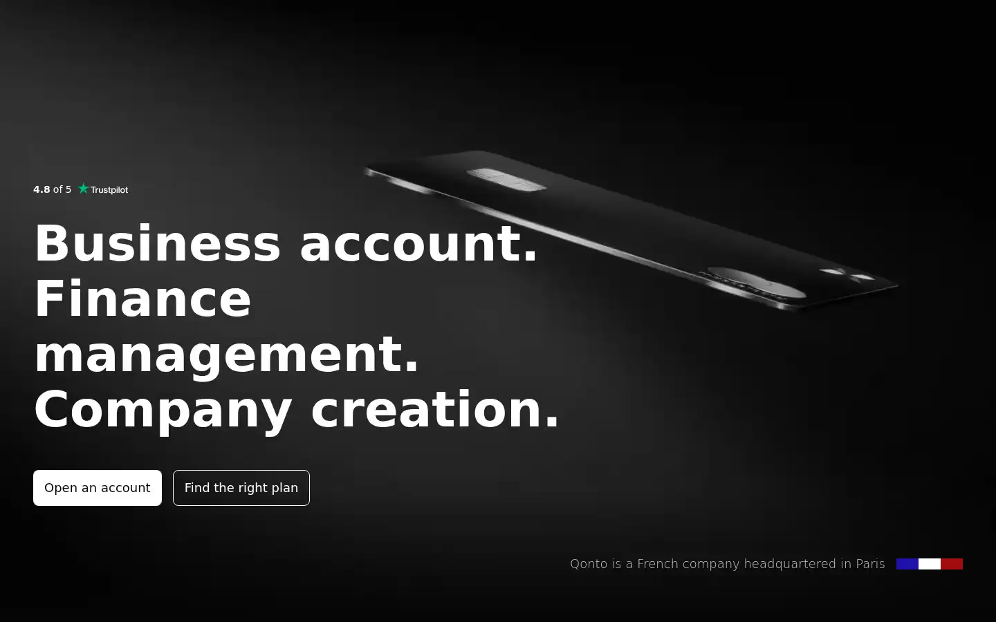 Screenshot of qonto.com