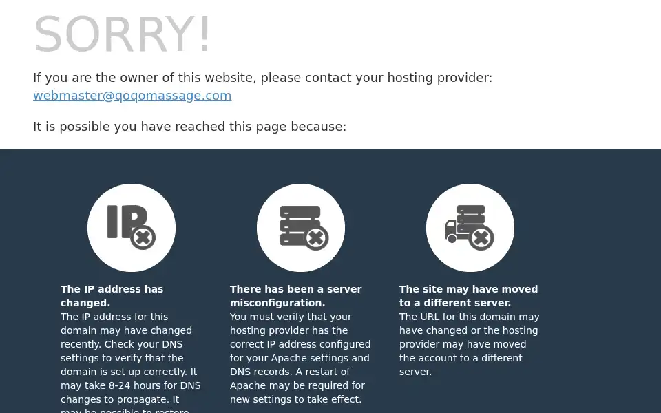 Screenshot of qoqomassage.com