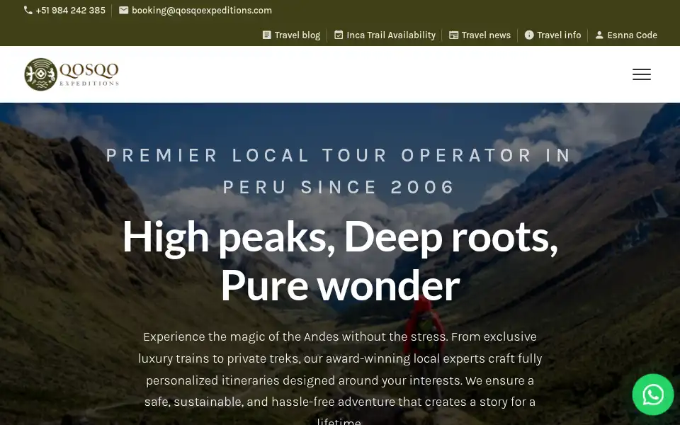 Screenshot of qosqoexpeditions.com