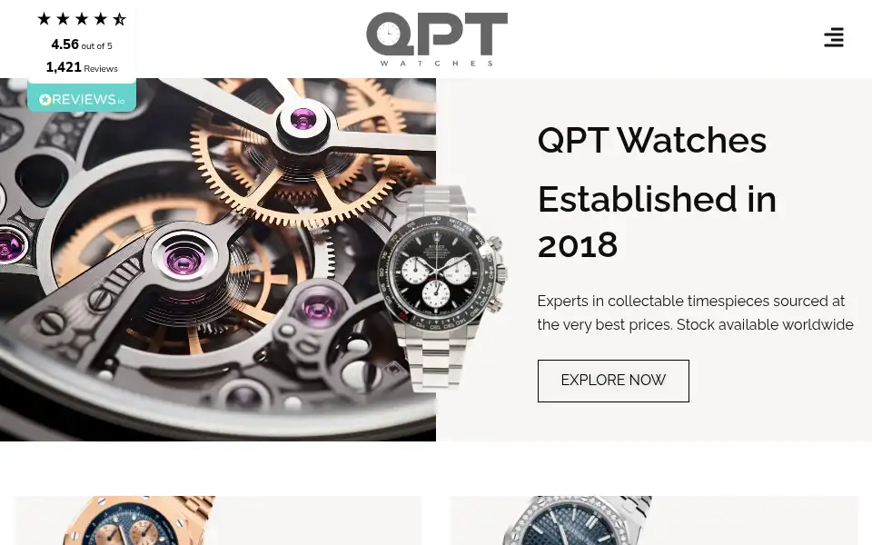 Screenshot of qptwatches.com