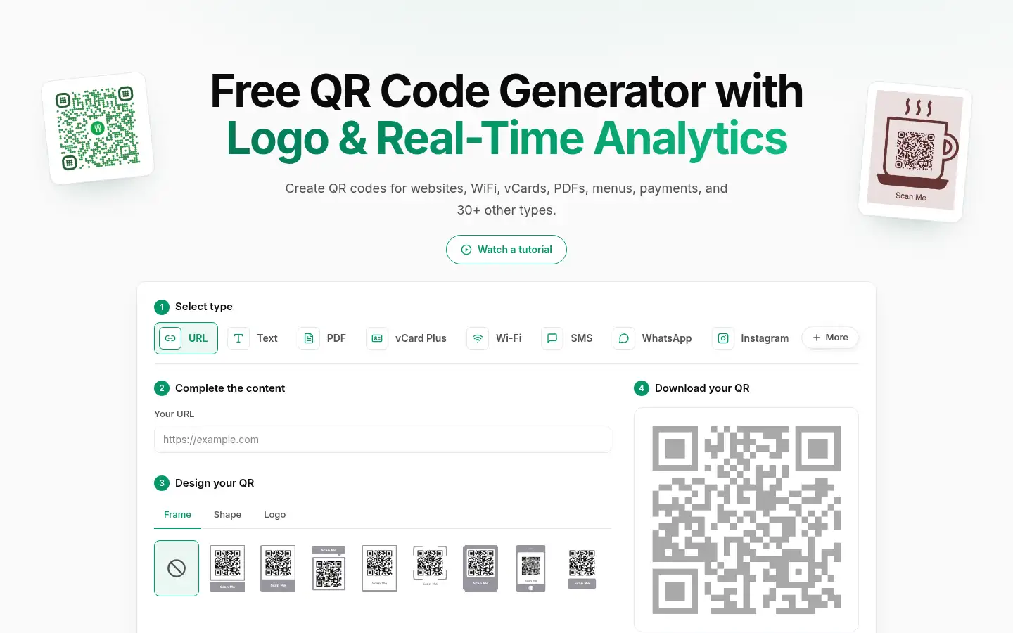 Screenshot of qrcodestack.com