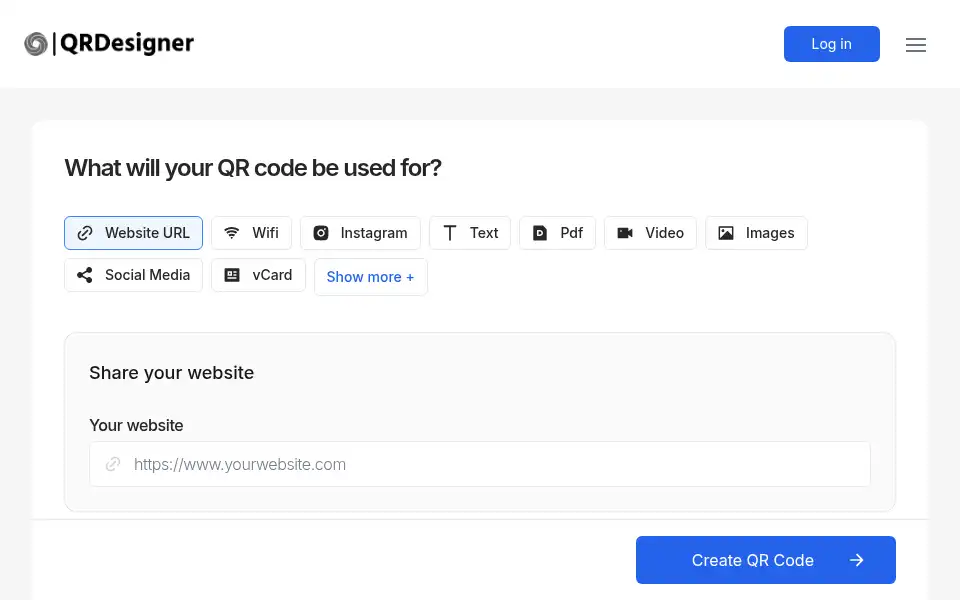 Screenshot of qrdesigner.app