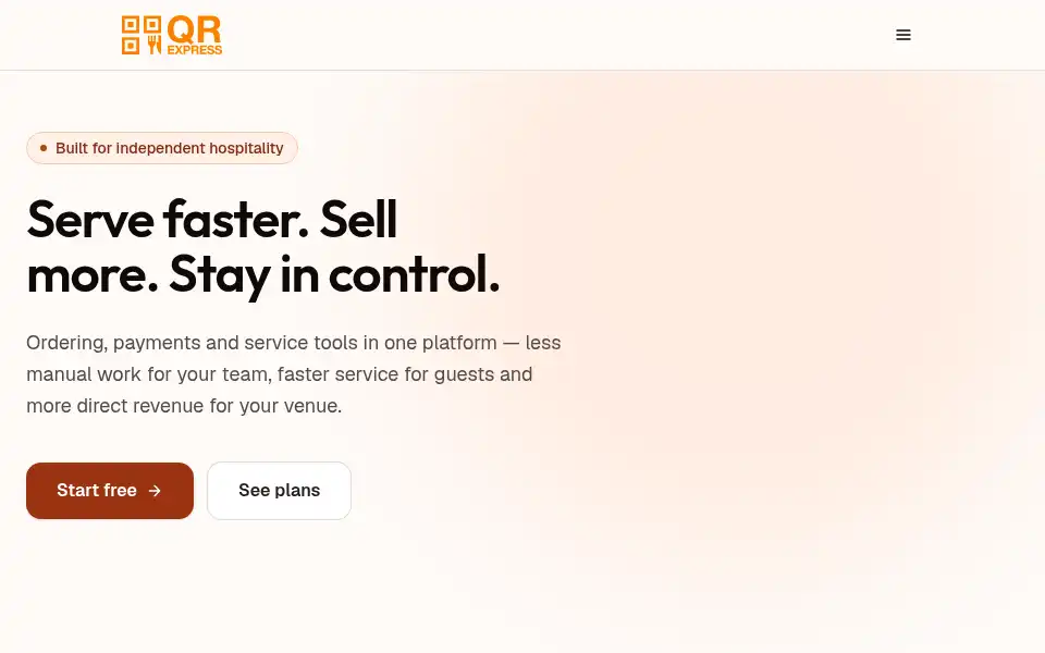 Screenshot of qrexpress.co.uk