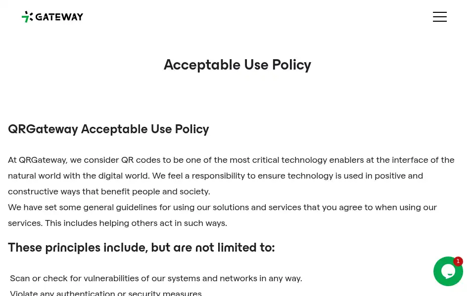Screenshot of qrgateway.com