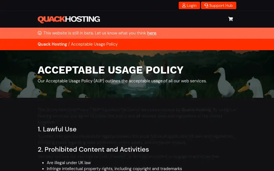 Screenshot of quackweb.co.uk