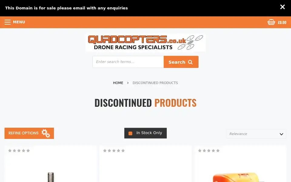 Screenshot of quadcopters.co.uk