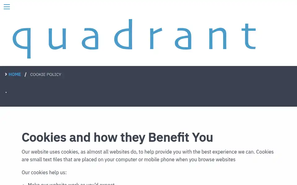Screenshot of quadrantsurveys.com