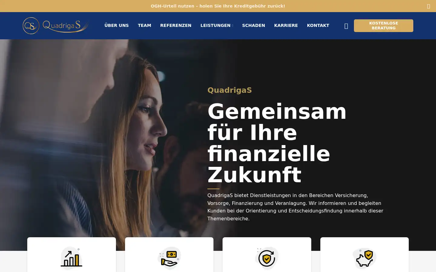 Screenshot of quadrigas.at