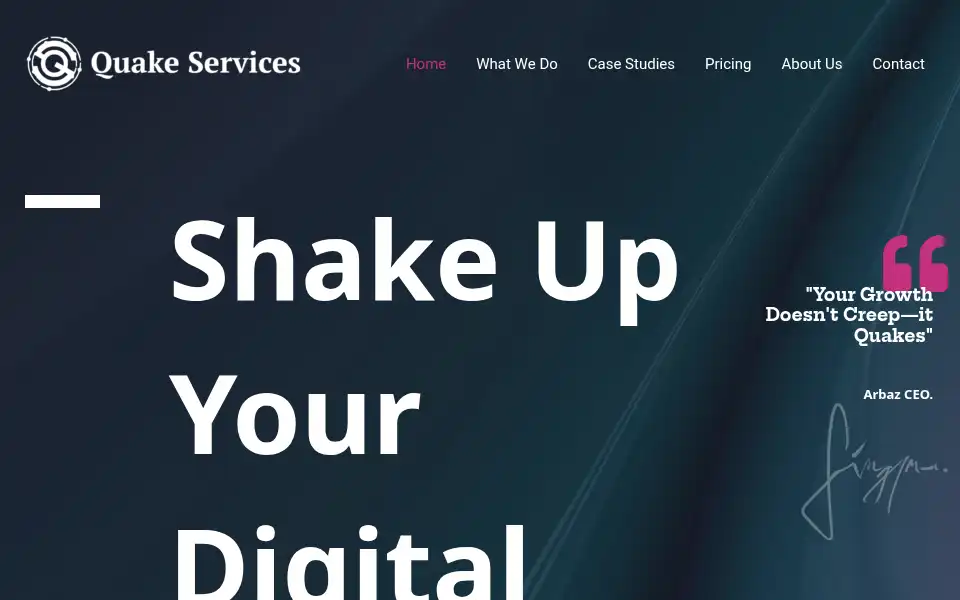 Screenshot of quakeservices.com