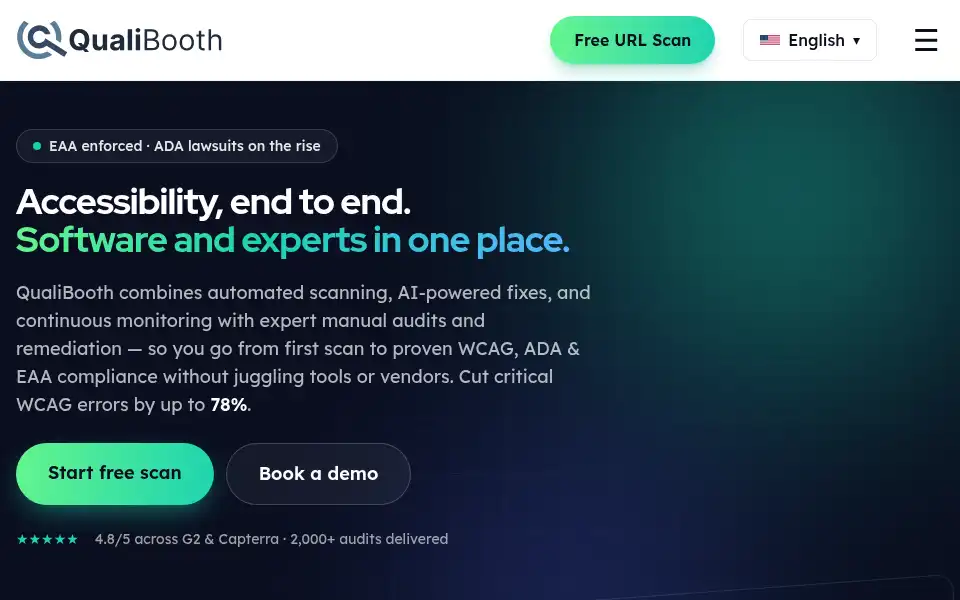 Screenshot of qualibooth.com