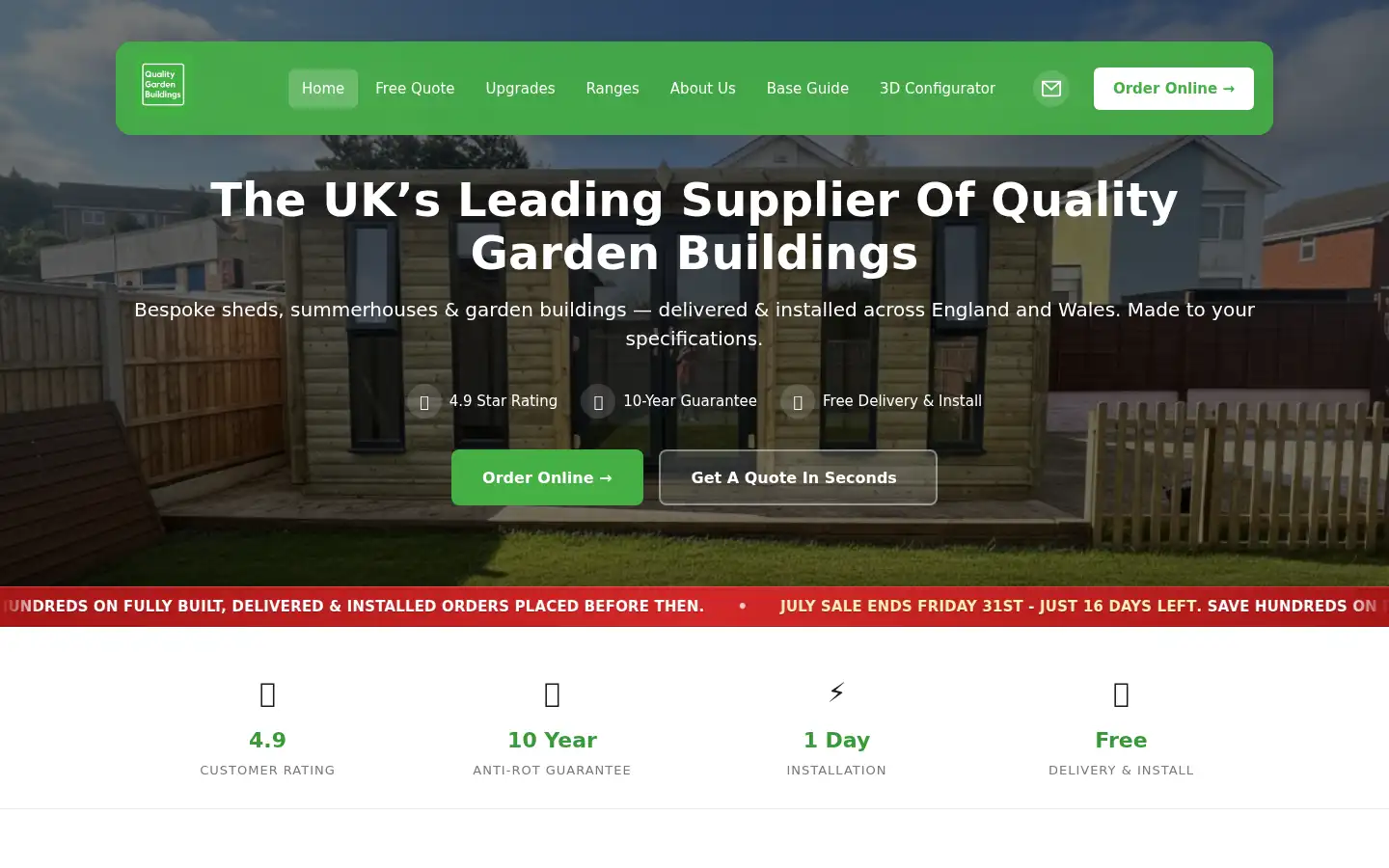 Screenshot of qualitygardenbuildings.uk